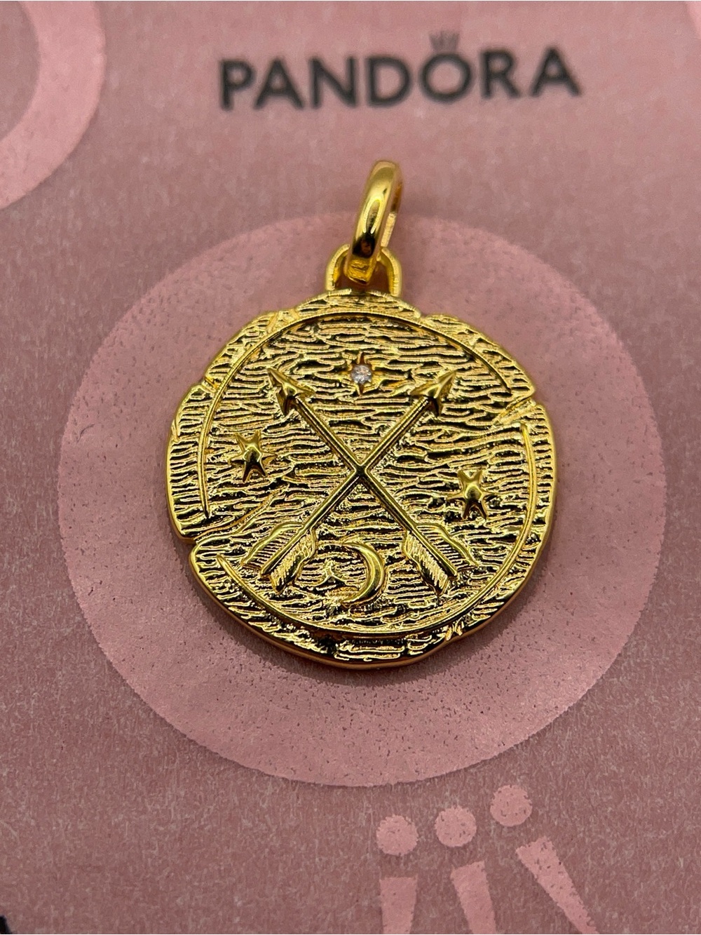 Pandora Gold-Plated Arrows & Constellation Medallion Dangle Charm 363365C01